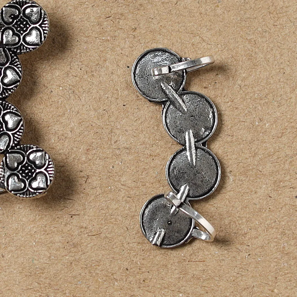 Grey - German Silver Plated Ear-Cuff Bugatti / Bugadi Earrings 29 sold by Itokri product image thumbnail 3