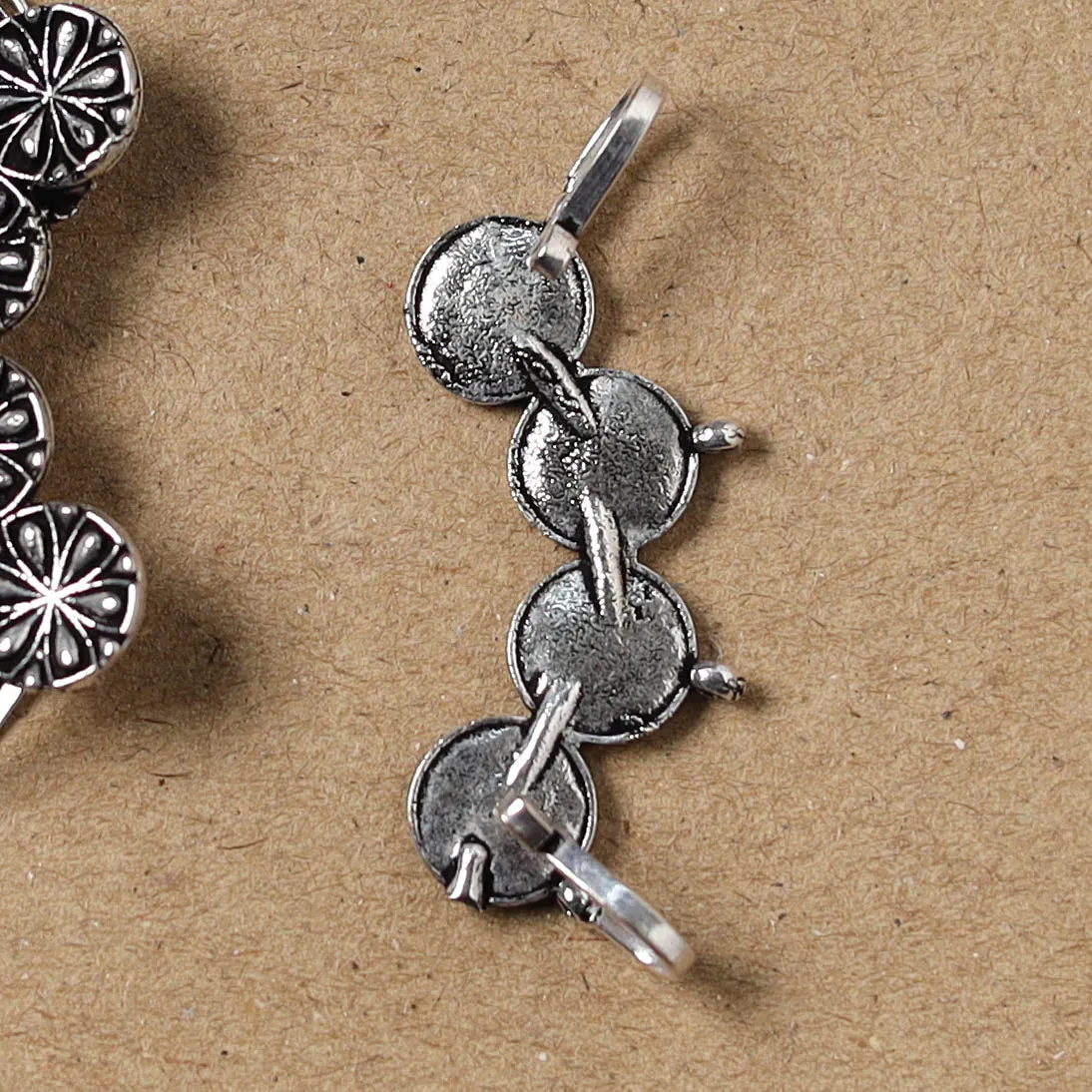 Black - German Silver Plated Ear-Cuff Bugatti / Bugadi Earrings 26 sold by Itokri product image thumbnail 3