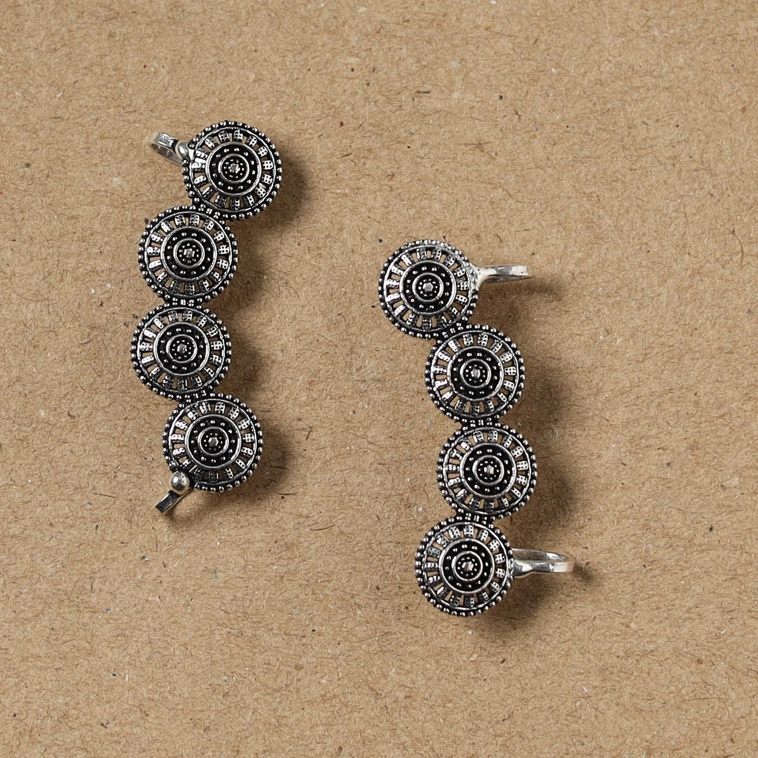 Grey - German Silver Plated Ear-Cuff Bugatti / Bugadi Earrings 27 sold by Itokri product image thumbnail 2