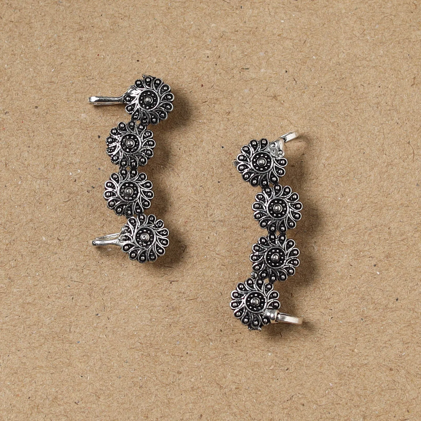 Grey - German Silver Plated Ear-Cuff Bugatti / Bugadi Earrings 24 sold by Itokri product image thumbnail 2