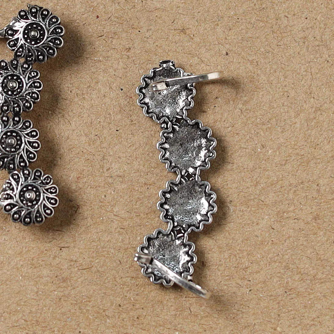 Grey - German Silver Plated Ear-Cuff Bugatti / Bugadi Earrings 24 sold by Itokri product image thumbnail 3