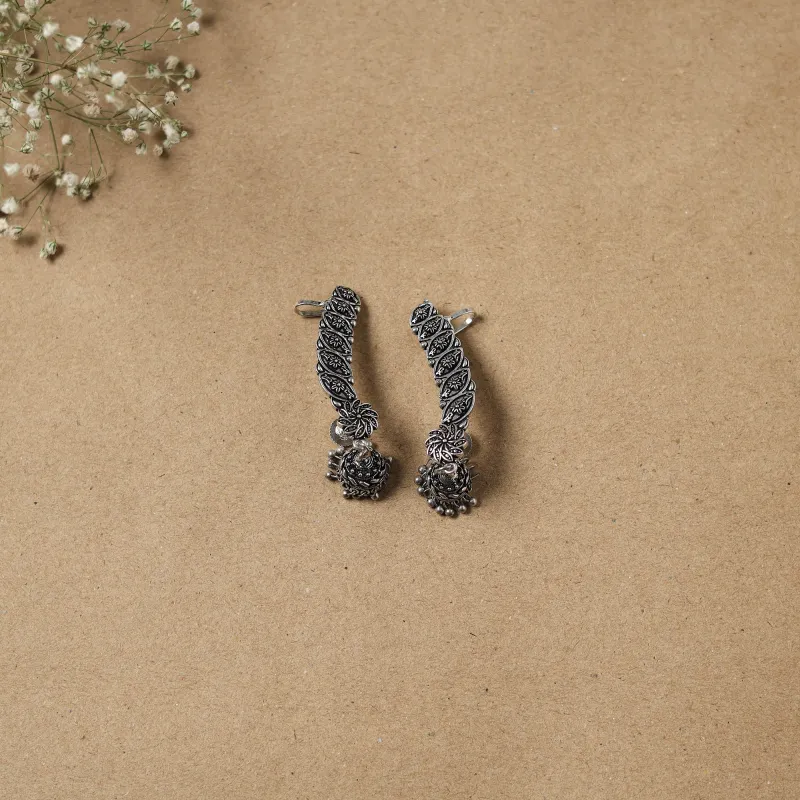 Grey - German Silver Plated Ear-Cuff Bugatti / Bugadi Earrings 21 made by Itokri