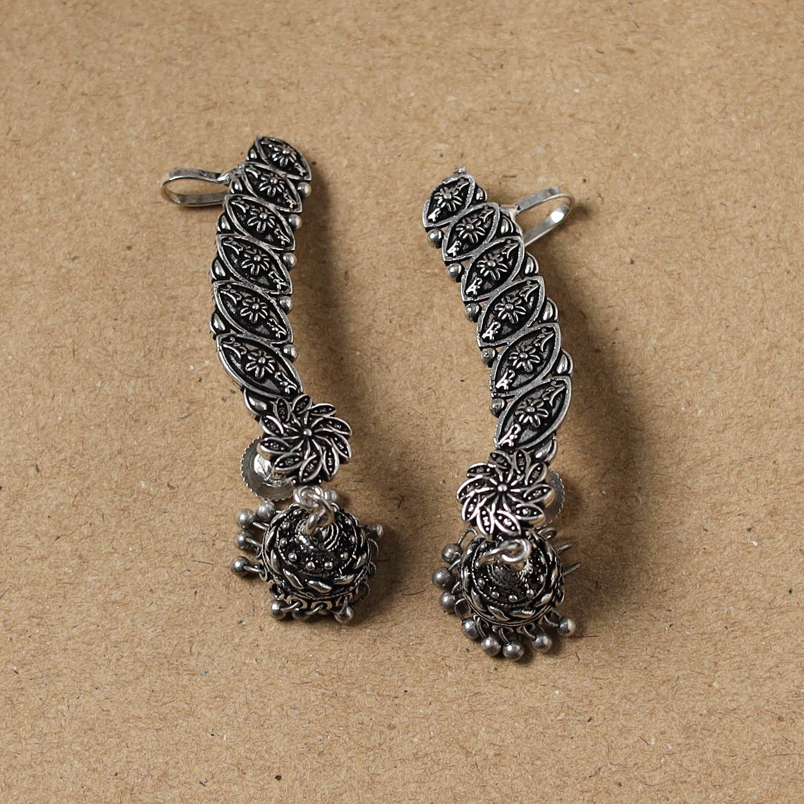 Grey - German Silver Plated Ear-Cuff Bugatti / Bugadi Earrings 21 sold by Itokri product image thumbnail 2