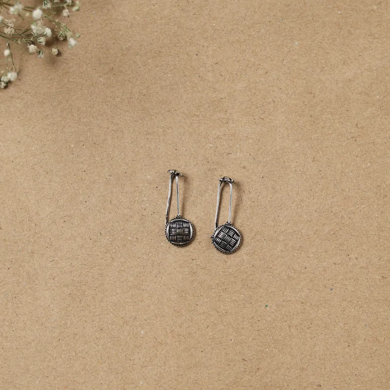Grey - German Silver Plated Ear-Cuff Bugatti / Bugadi Earrings 11 made by Itokri