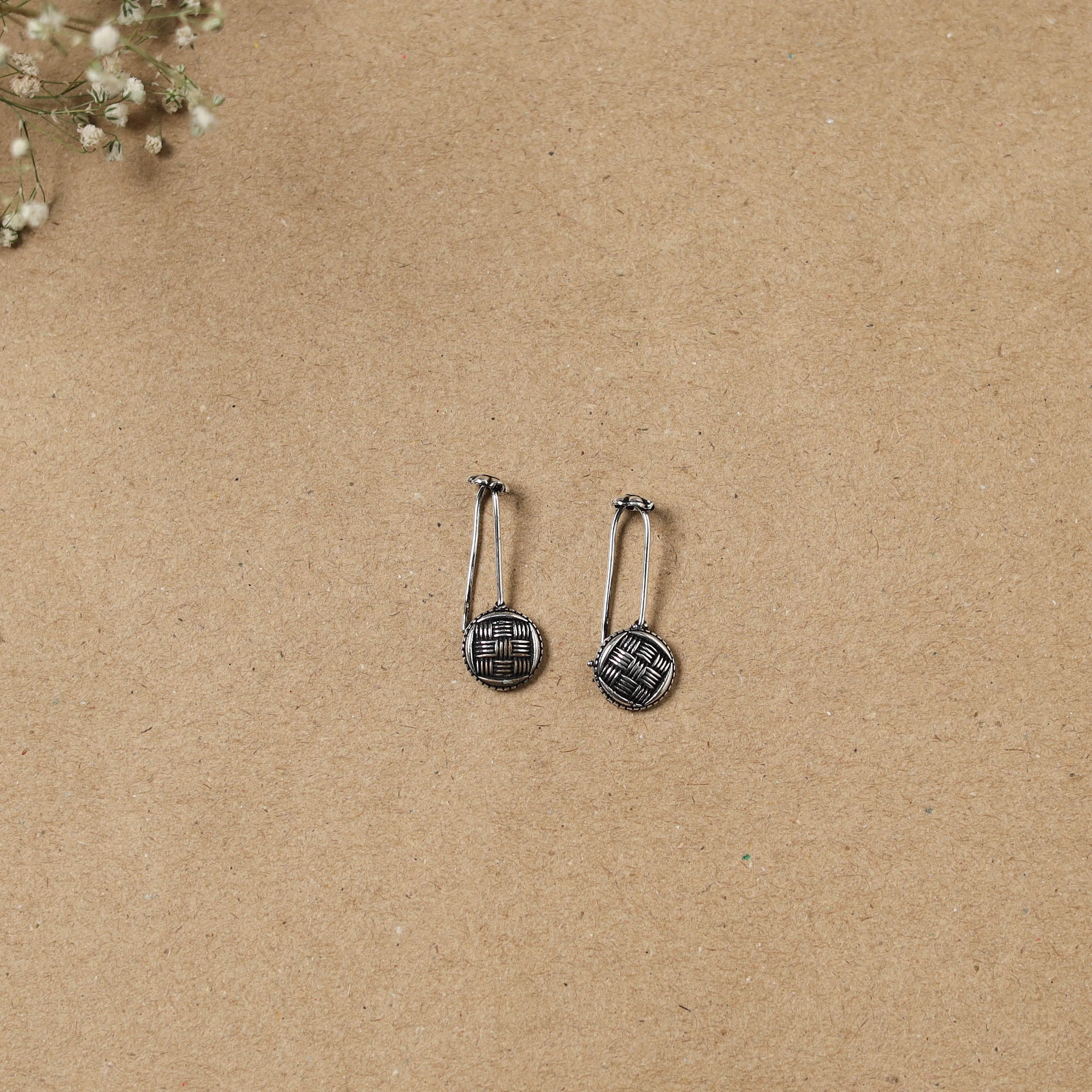 Grey - German Silver Plated Ear-Cuff Bugatti / Bugadi Earrings 11 sold by Itokri