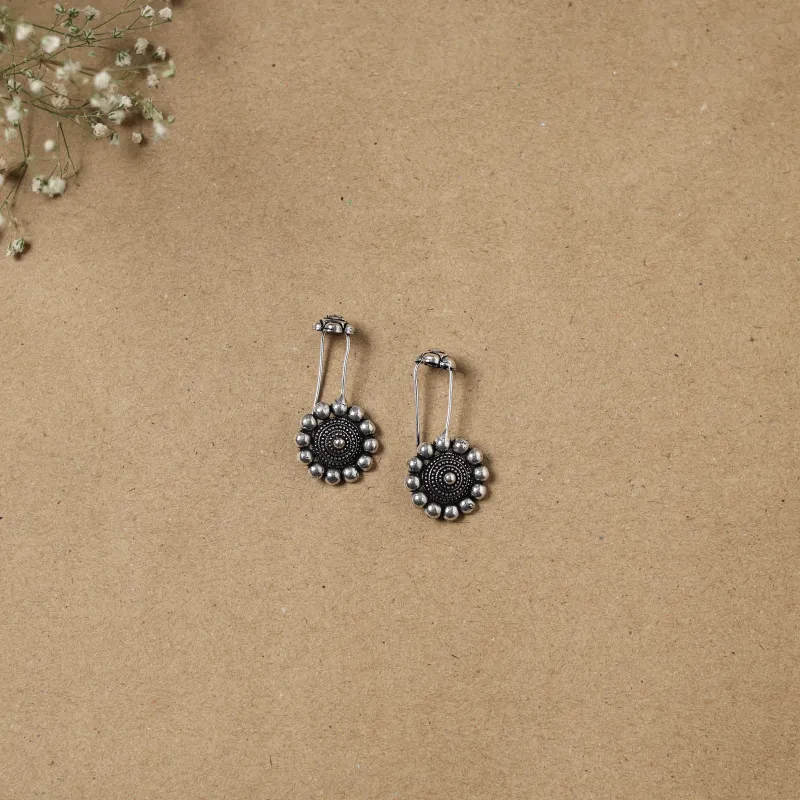 Black - German Silver Plated Ear-Cuff Bugatti / Bugadi Earrings 10 made by Itokri