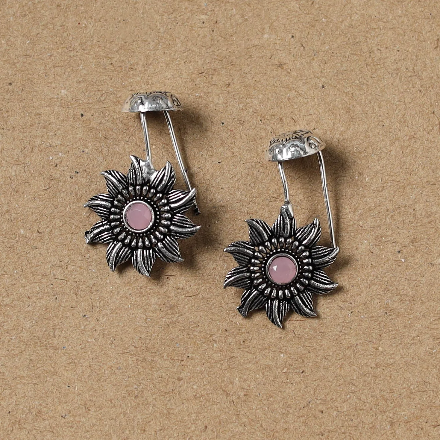 Black - German Silver Plated Ear-Cuff Bugatti / Bugadi Earrings 02 sold by Itokri product image thumbnail 2