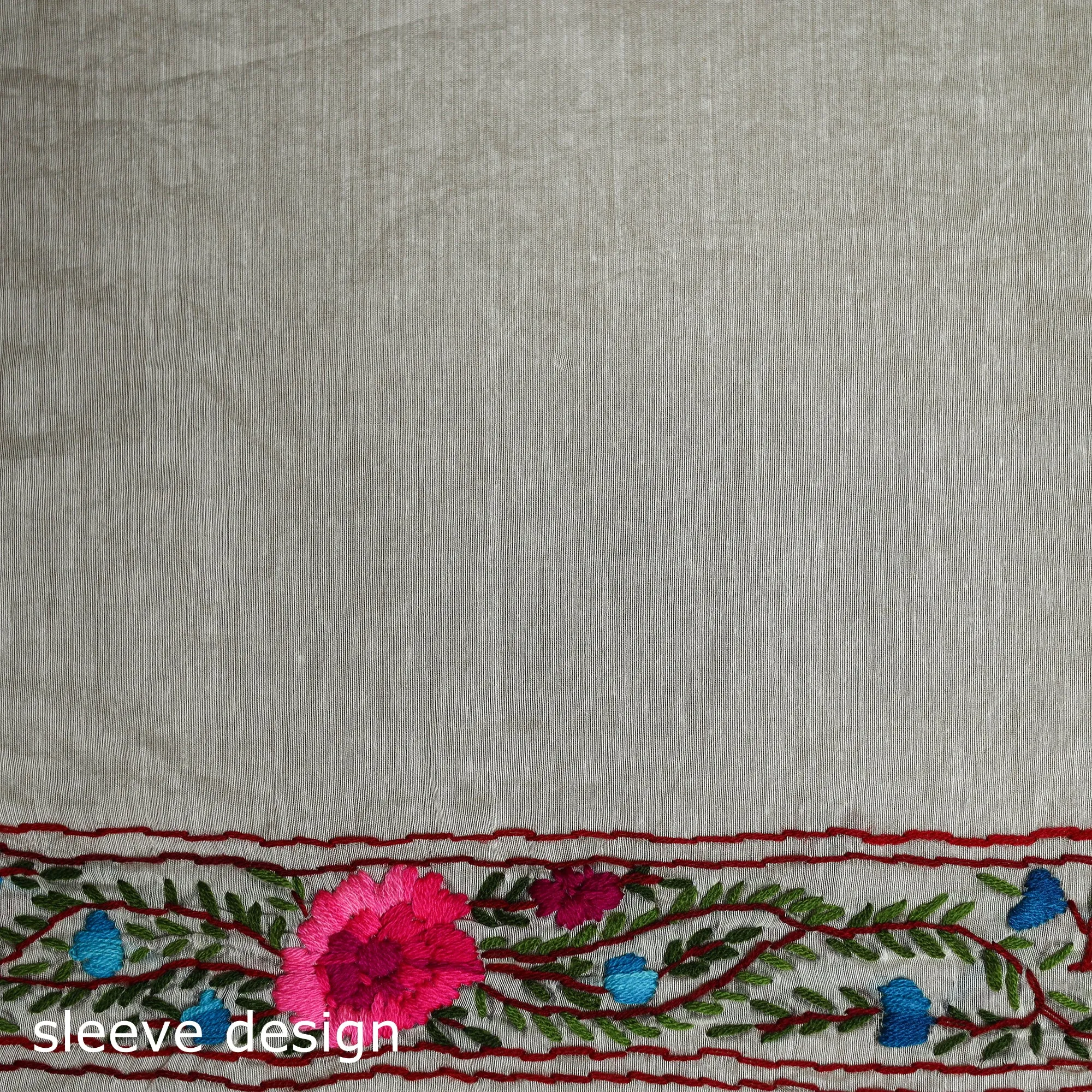 Phulkari Hand Embroidered Chanderi Silk Chapa Work Saree 09 sold by Itokri product image thumbnail 5