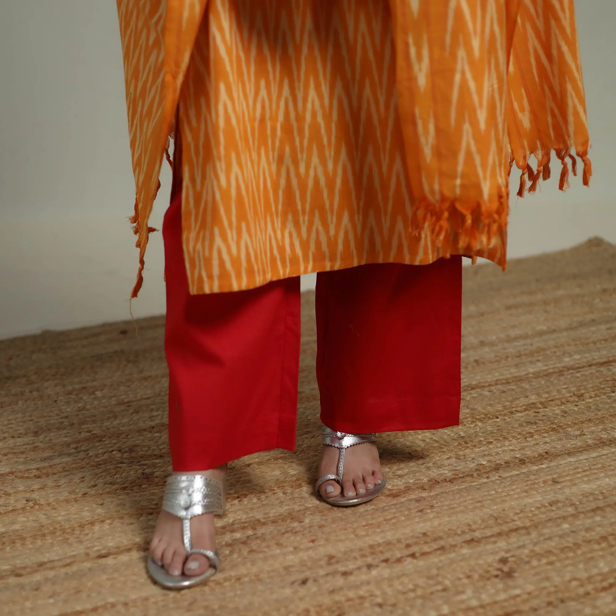 Pochampally Ikat Cotton Suit Set with Dupatta for women 19 sold by Itokri product image thumbnail 5