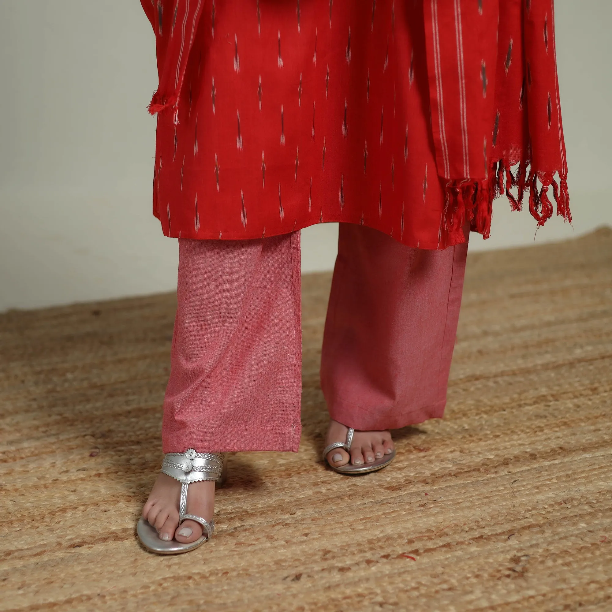 Pochampally Ikat Cotton Suit Set with Dupatta for women 18 sold by Itokri product image thumbnail 5