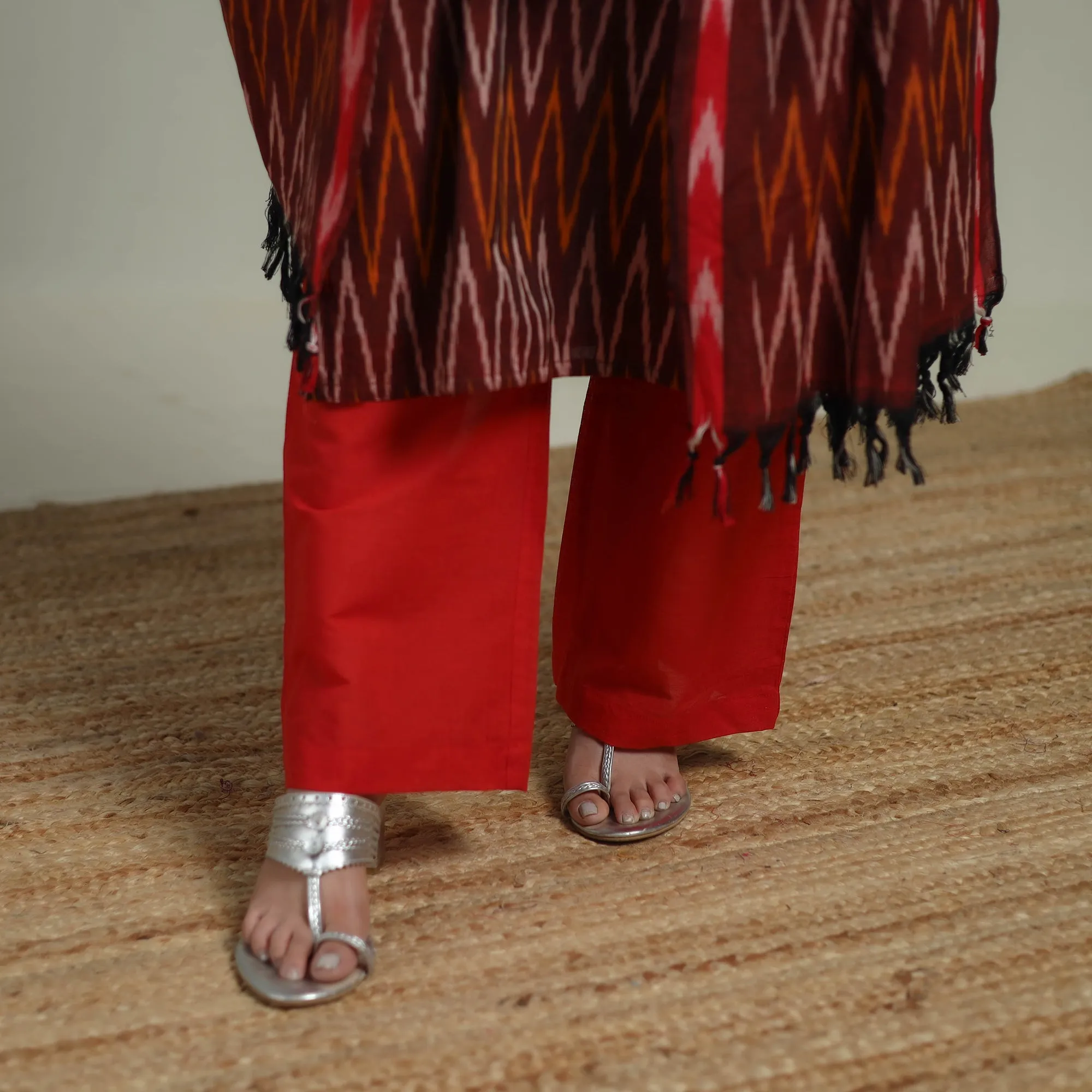 Pochampally Ikat Cotton Suit Set with Dupatta for women 11 sold by Itokri product image thumbnail 5