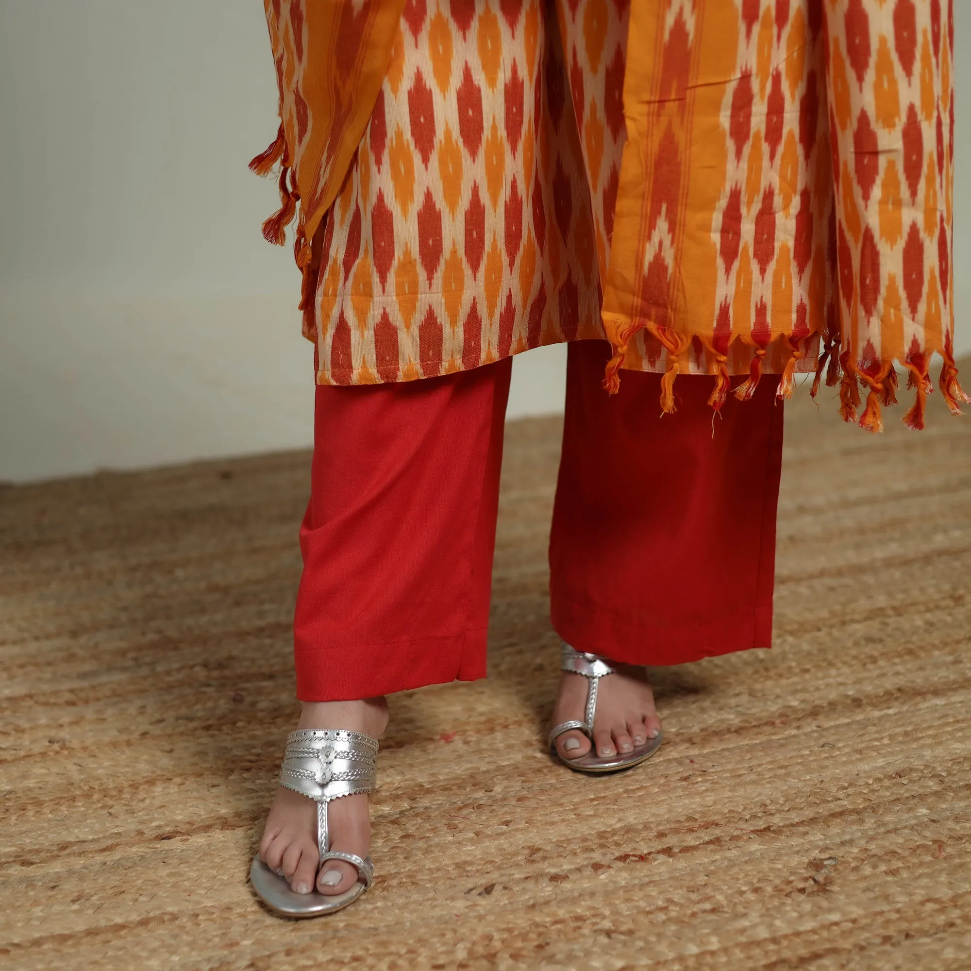 Pochampally Ikat Cotton Suit Set with Dupatta for women 08 sold by Itokri product image thumbnail 5