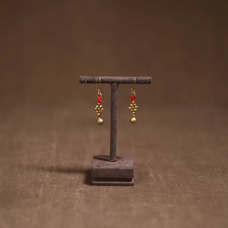 Tribal Odisha Dokra Threadwork Handmade Earrings 111 made by Itokri