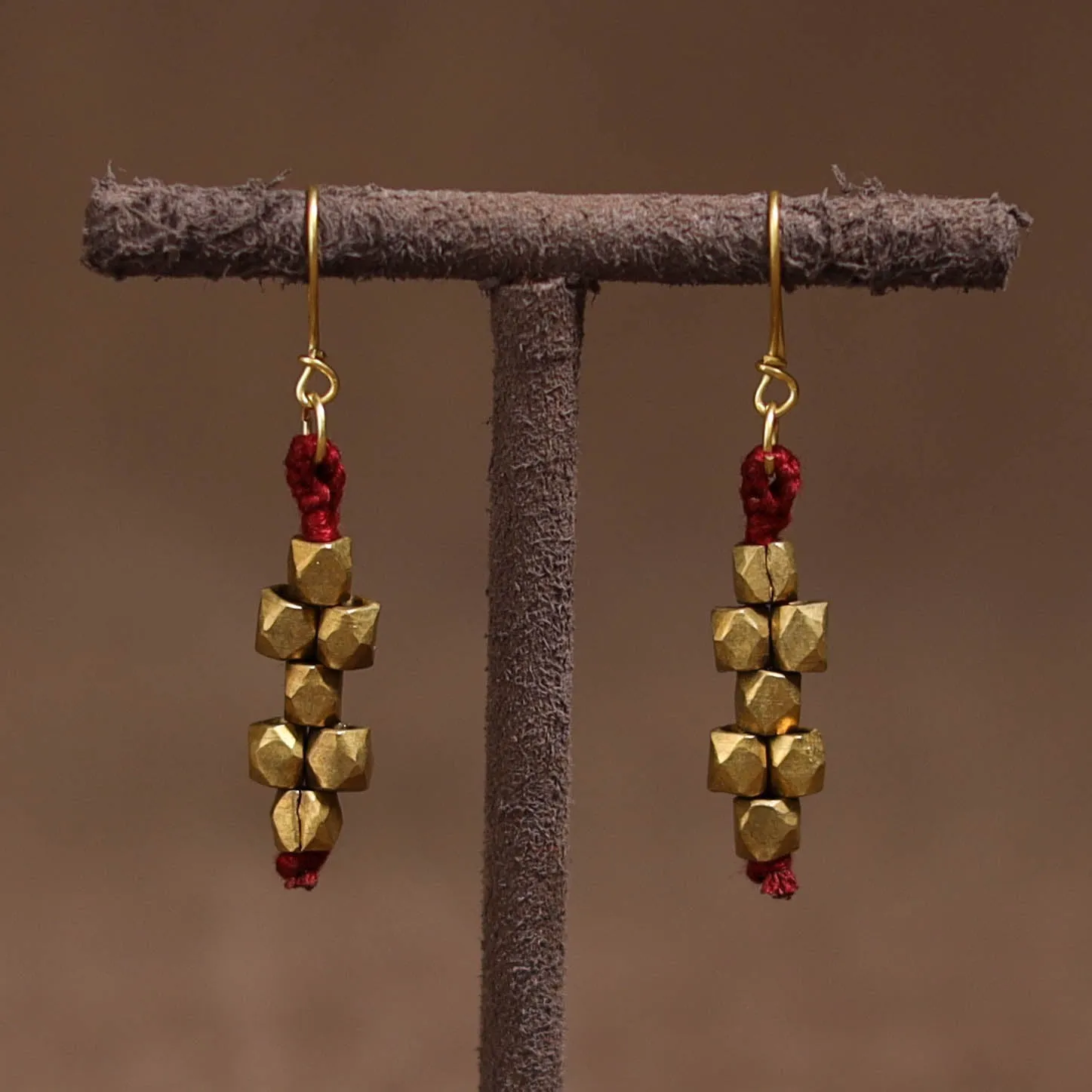 Tribal Odisha Dokra Threadwork Handmade Earrings 99 sold by Itokri product image thumbnail 2