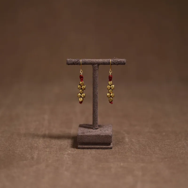 Tribal Odisha Dokra Threadwork Handmade Earrings 99 made by Itokri
