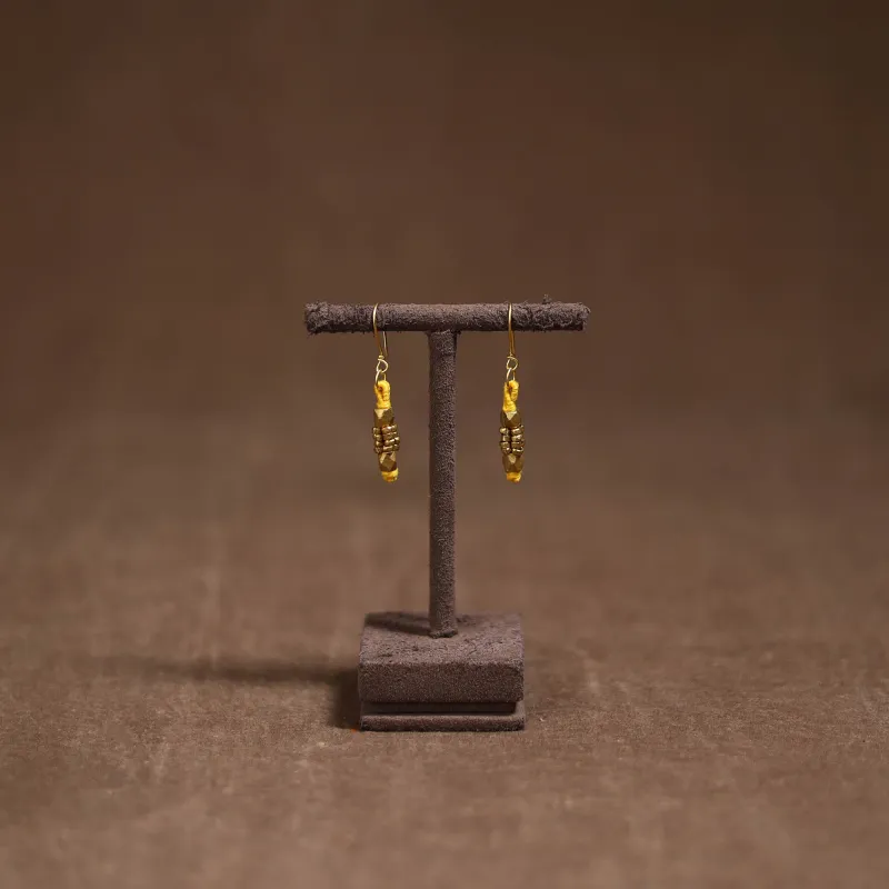 Tribal Odisha Dokra Threadwork Handmade Earrings 87 made by Itokri