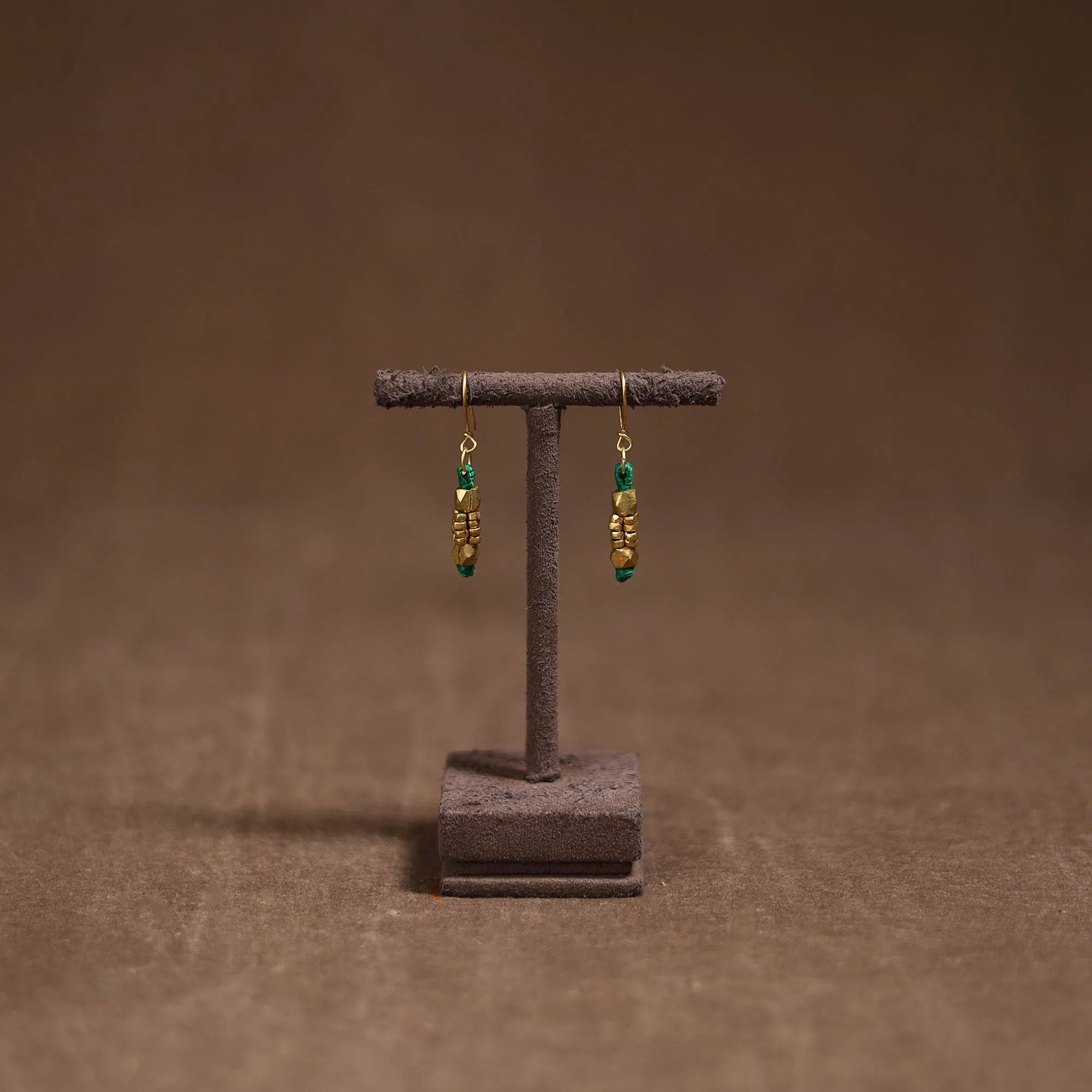 Tribal Odisha Dokra Threadwork Handmade Earrings 86 sold by Itokri