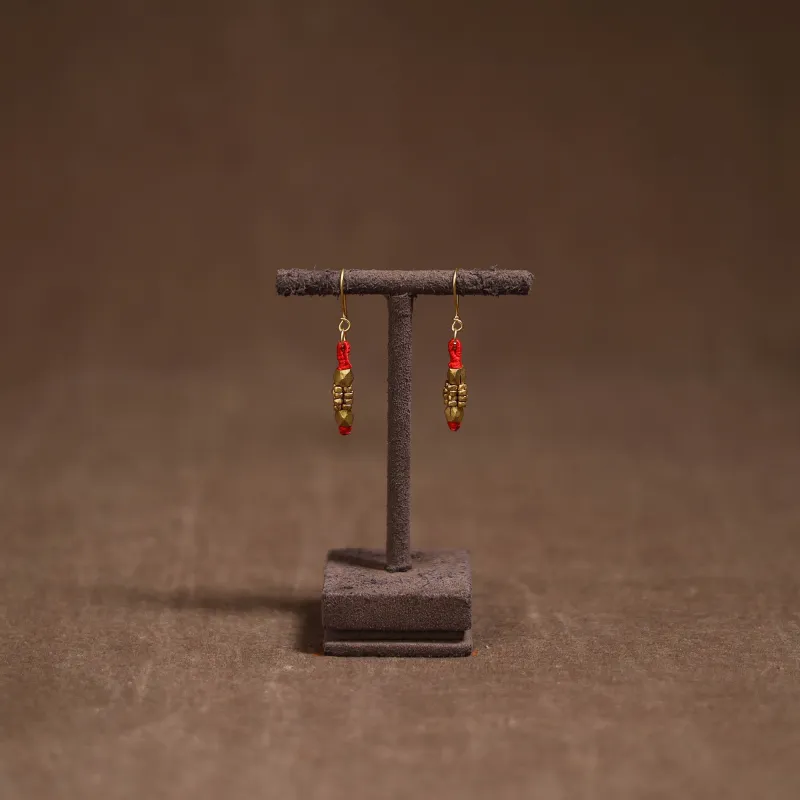 Tribal Odisha Dokra Threadwork Handmade Earrings 83 made by Itokri