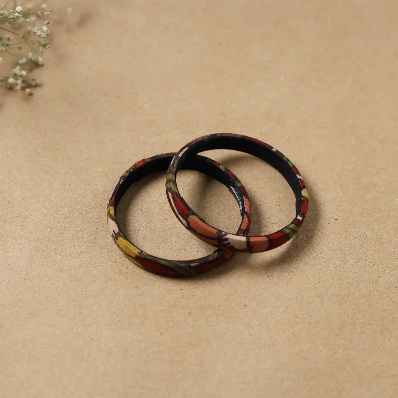 Natural Dyed Handpainted Kalamkari Bangle SO2 (Size - 2-8) 44 made by Itokri