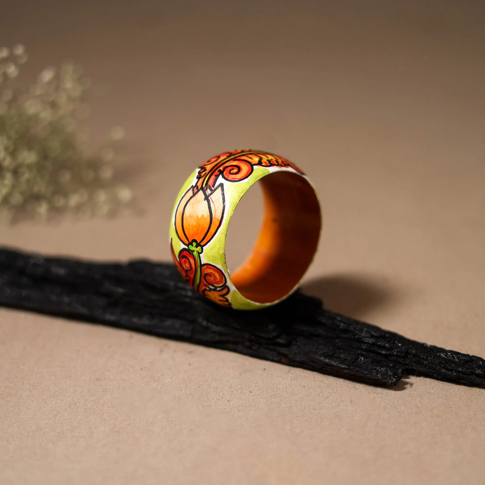 Kerala Mural Handpainted Wooden Bangle (Size - 2-6) 77 sold by Itokri product image thumbnail 2