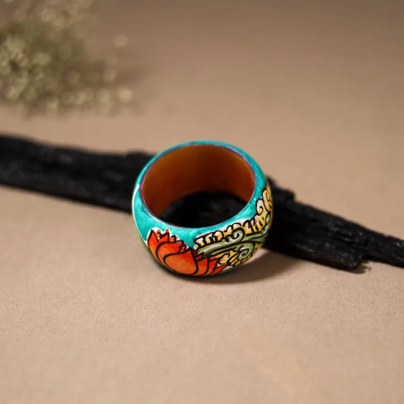 Kerala Mural Handpainted Wooden Bangle (Size - 2-4) 68 made by Itokri