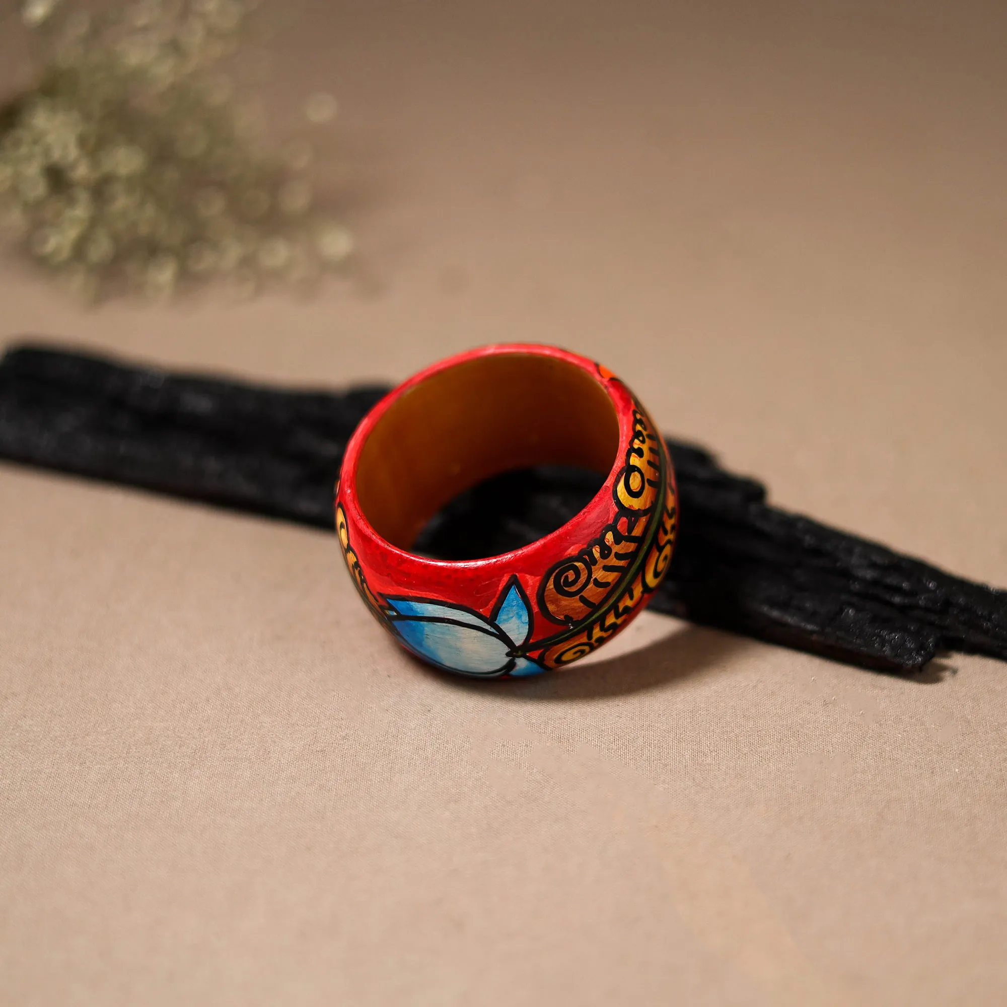 Kerala Mural Handpainted Wooden Bangle (Size - 2-4) 61 sold by Itokri