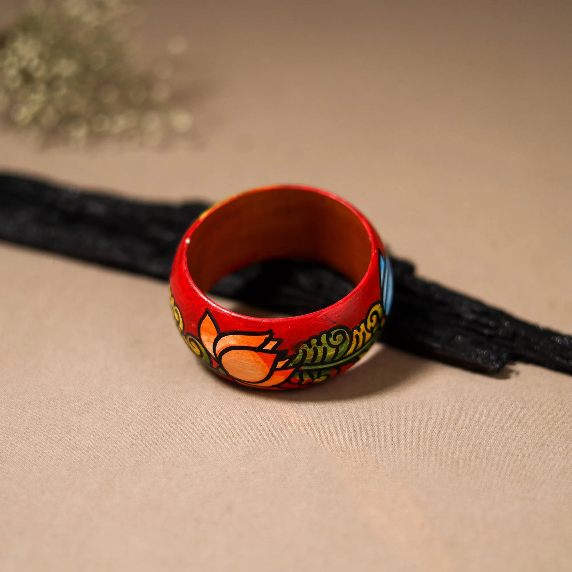 Kerala Mural Handpainted Wooden Bangle (Size - 2-8) 96 sold by Itokri