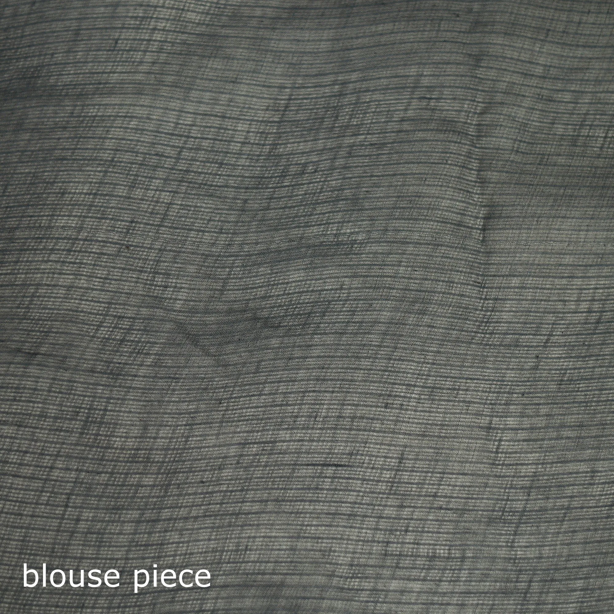 Grey - Nazaakat Kota Doria Cotton Plain Saree with Blouse & Jewellery Set 118 sold by Itokri product image thumbnail 5