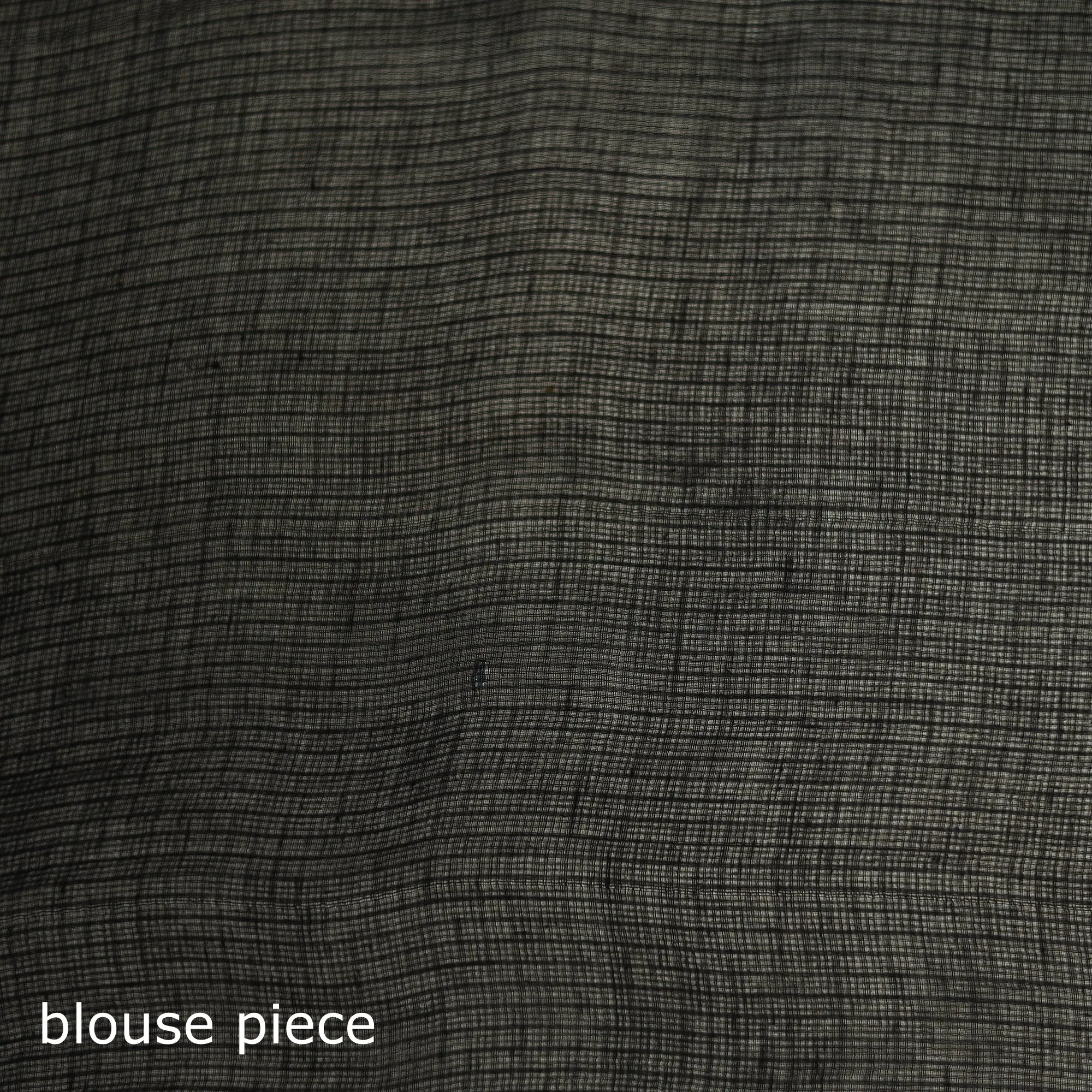 Black - Nazaakat Kota Doria Cotton Plain Saree with Blouse & Jewellery Set 37 sold by Itokri product image thumbnail 5