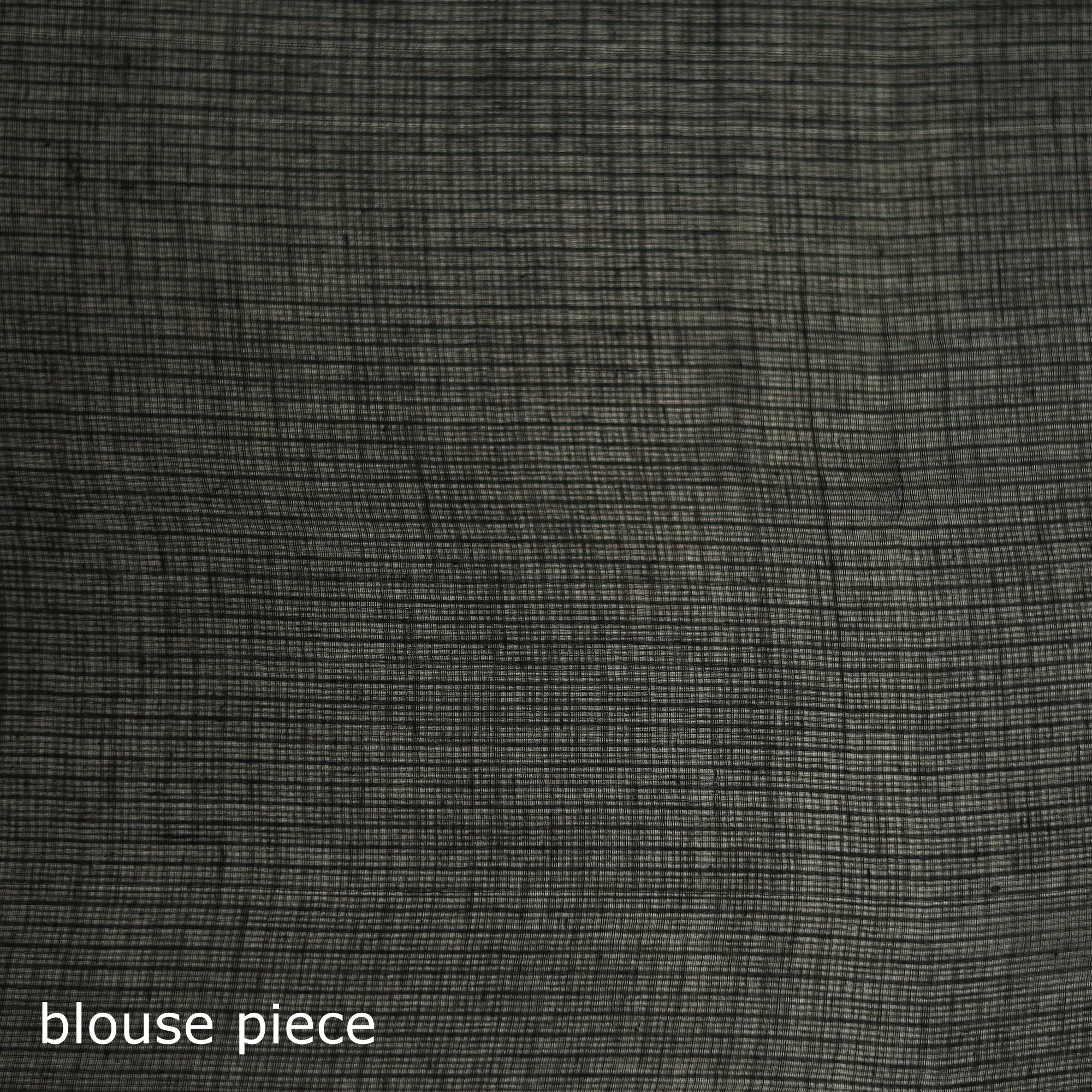 Black - Nazaakat Kota Doria Cotton Plain Saree with Blouse & Jewellery Set 13 sold by Itokri product image thumbnail 5