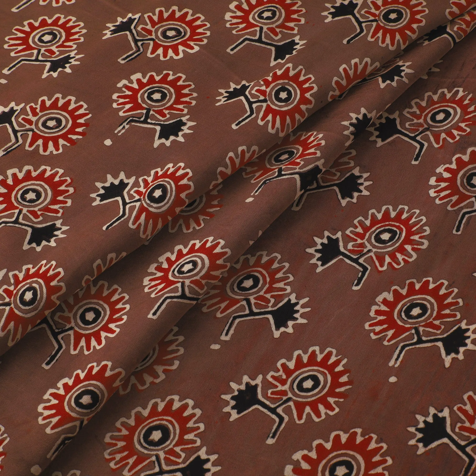 Ajrakh Hand Block Print Natural Dyed Modal Silk Fabric 65 sold by Itokri product image thumbnail 2