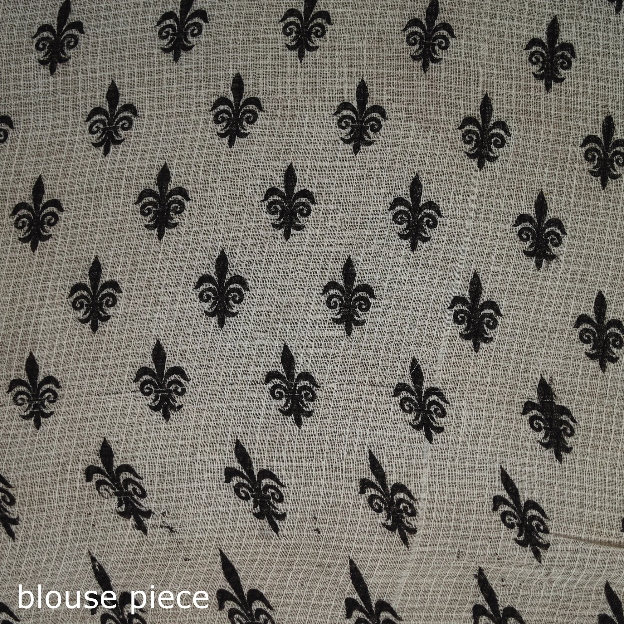 Black - Kalamkari Printed Kota Doria Cotton Saree 03 sold by Itokri product image thumbnail 5
