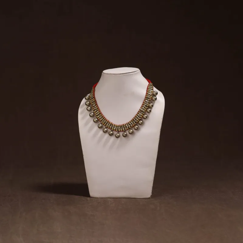 Tribal Odisha Dokra Threadwork Handmade Choker Necklace 26 made by Itokri