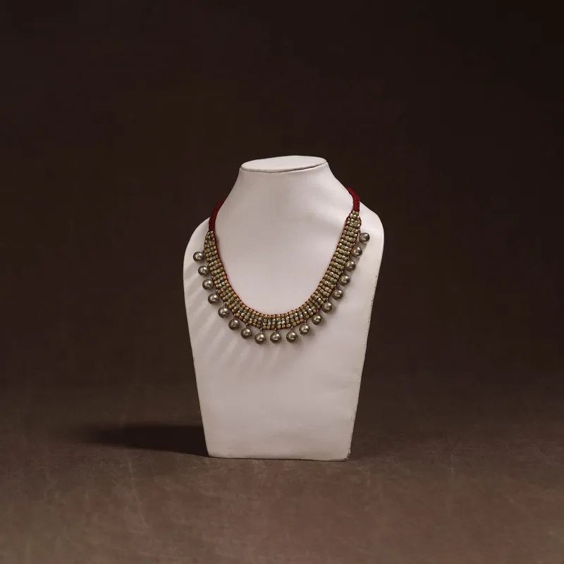 Tribal Odisha Dokra Threadwork Handmade Choker Necklace 34 made by Itokri