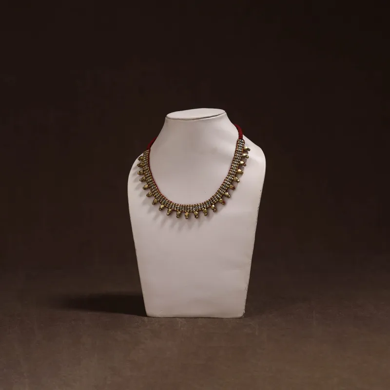 Tribal Odisha Dokra Threadwork Handmade Choker Necklace 64 made by Itokri