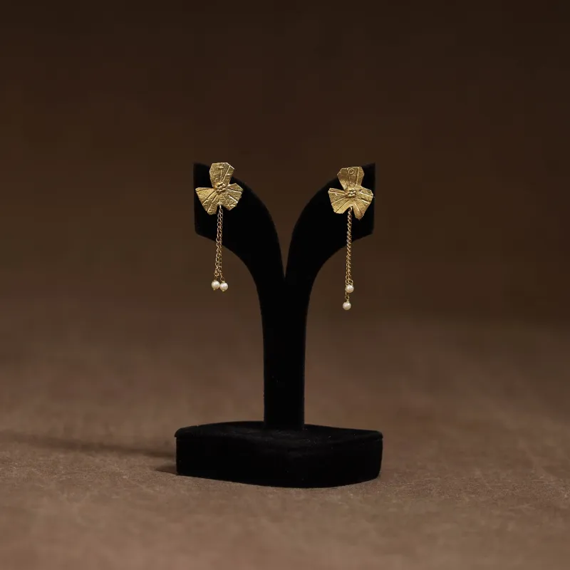 Miharu Tribal Dokra Brass Earrings 17 made by Itokri