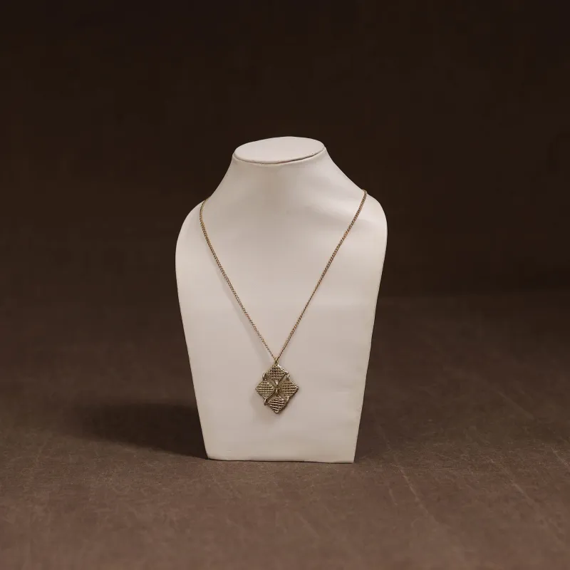 Miharu Tribal Dokra Brass Pendant Necklace 09 made by Itokri