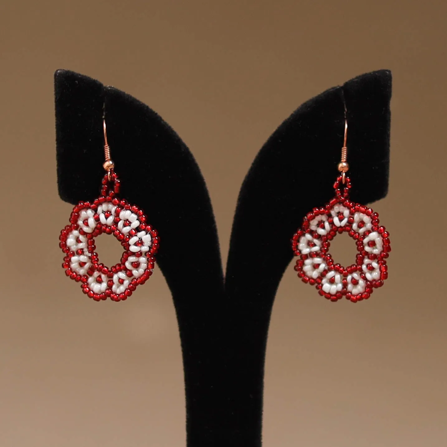 Red - Handmade Beadwork Earrings 48 sold by Itokri product image thumbnail 2