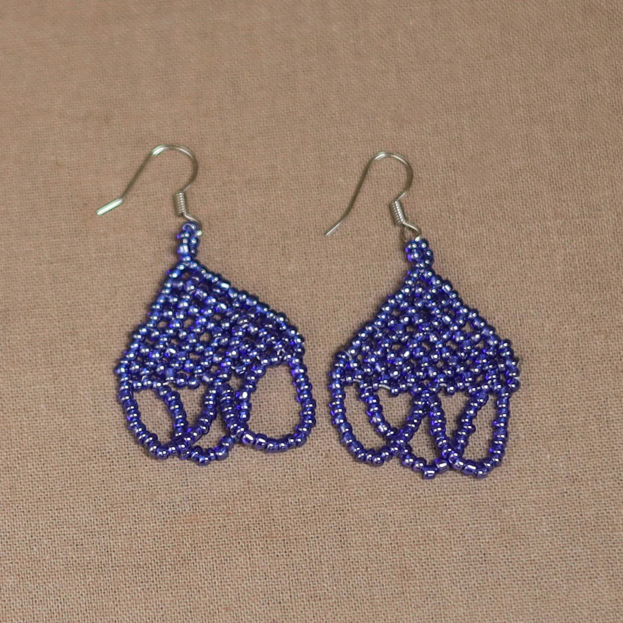 Blue - Handmade Beadwork Jaali Necklace Set 76 sold by Itokri product image thumbnail 3