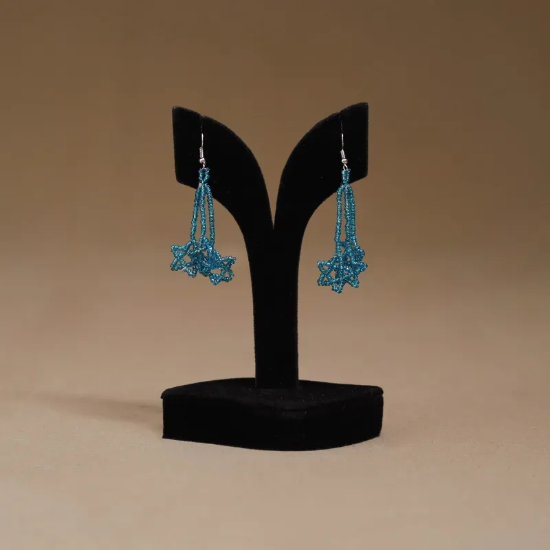 Blue - Handmade Beadwork Earrings 70 made by Itokri