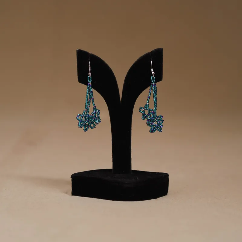 Blue - Handmade Beadwork Earrings 68 made by Itokri