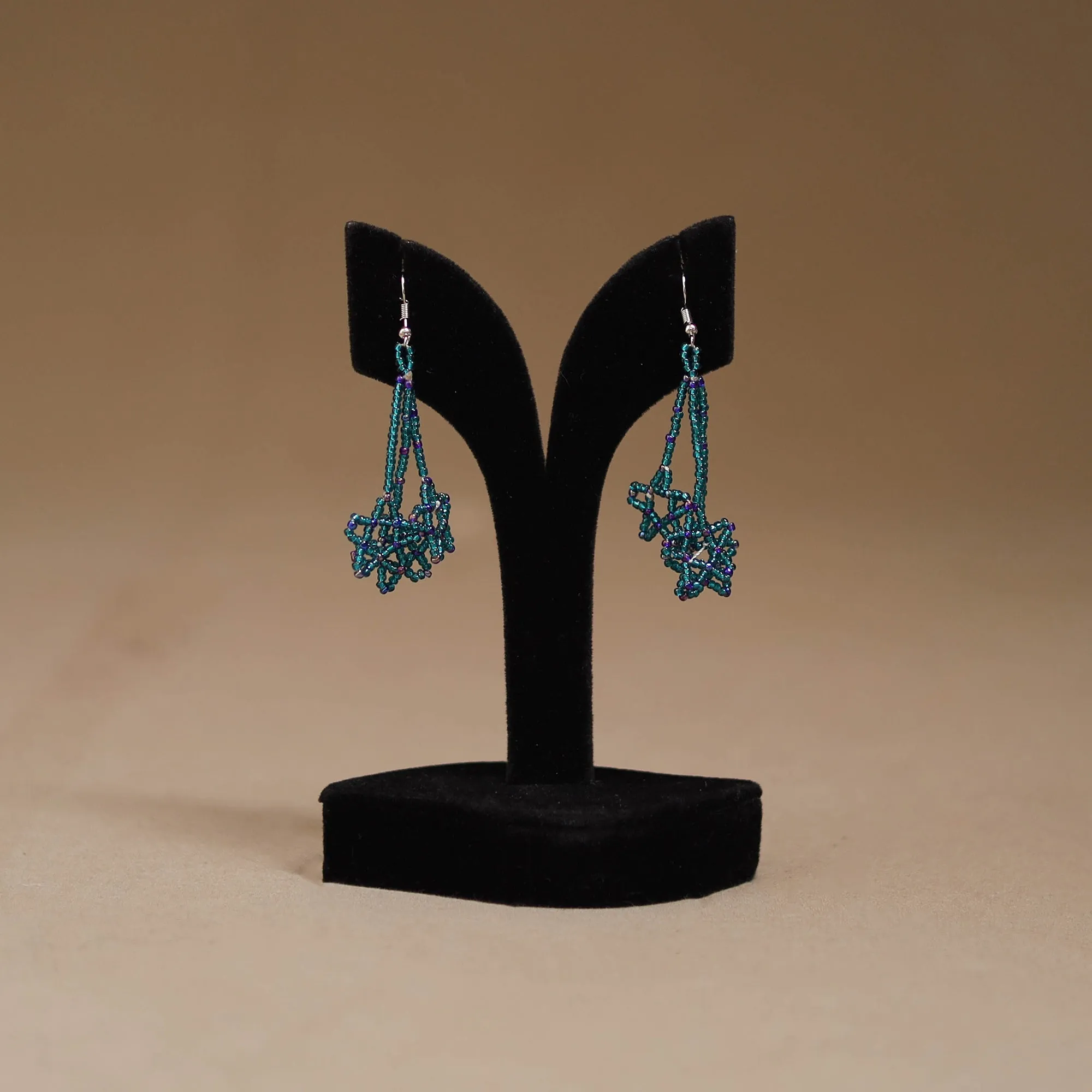 Blue - Handmade Beadwork Earrings 68 sold by Itokri