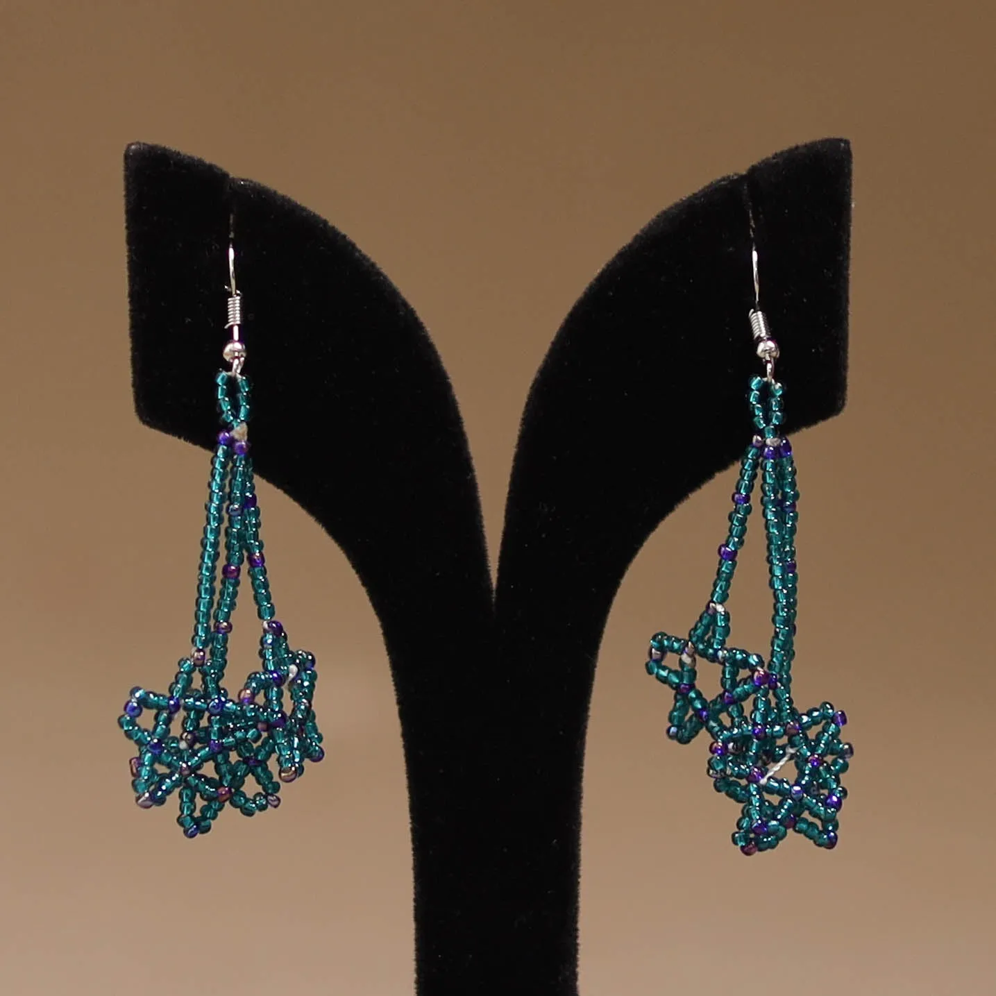 Blue - Handmade Beadwork Earrings 68 sold by Itokri product image thumbnail 2