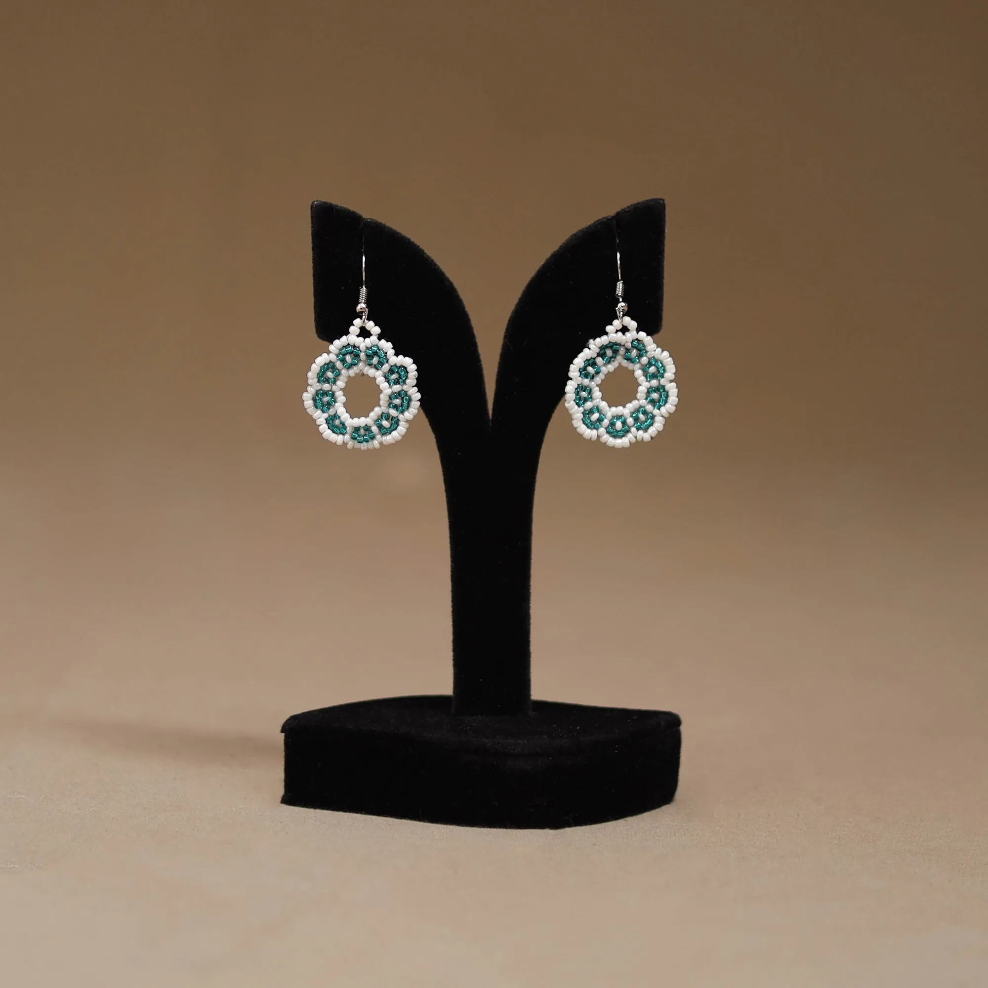 White - Handmade Beadwork Earrings 59 sold by Itokri