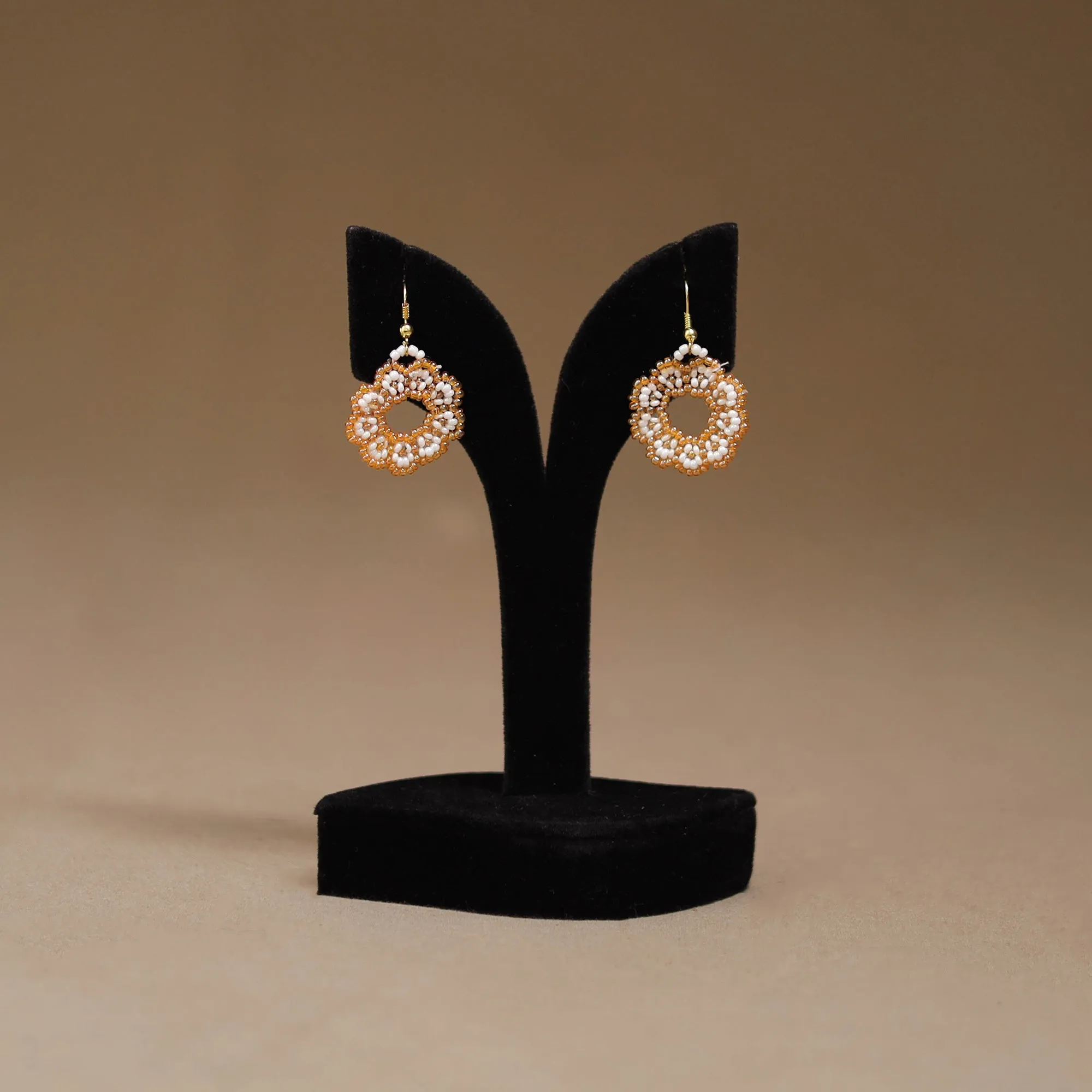 Yellow - Handmade Beadwork Earrings 57 sold by Itokri