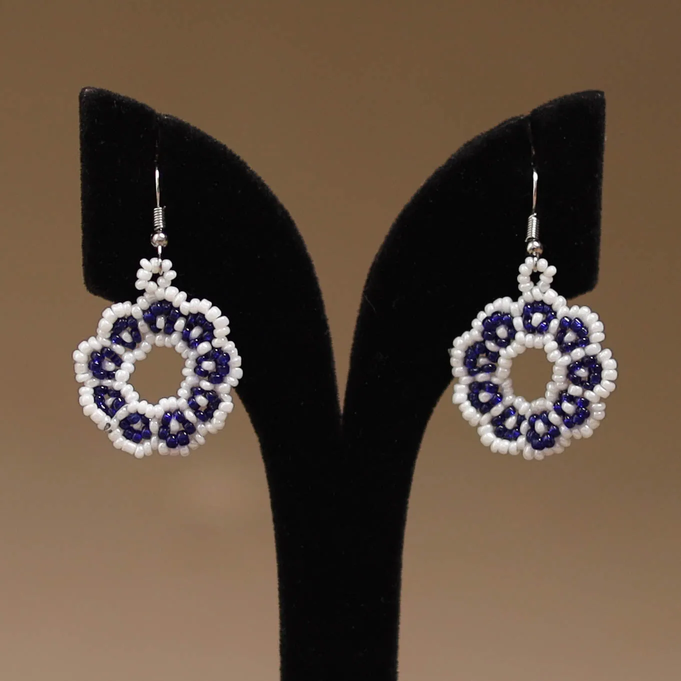 White - Handmade Beadwork Earrings 56 sold by Itokri product image thumbnail 2