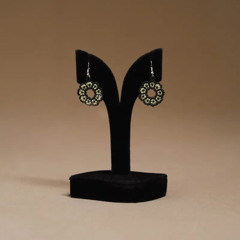 Black - Handmade Beadwork Earrings 52 made by Itokri