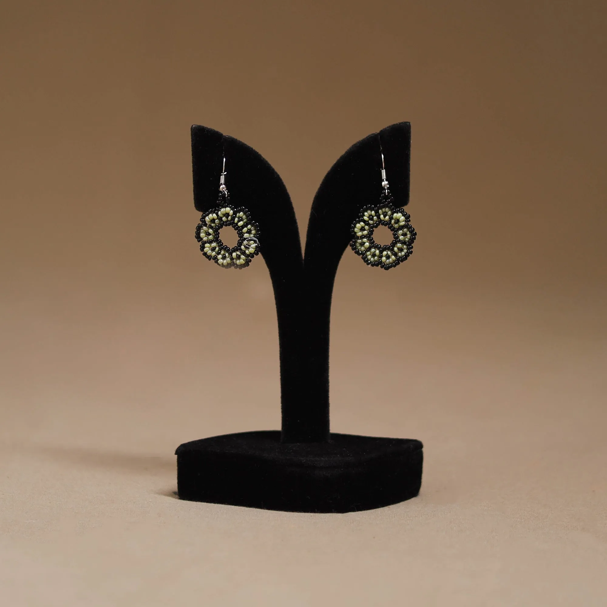 Black - Handmade Beadwork Earrings 52 sold by Itokri