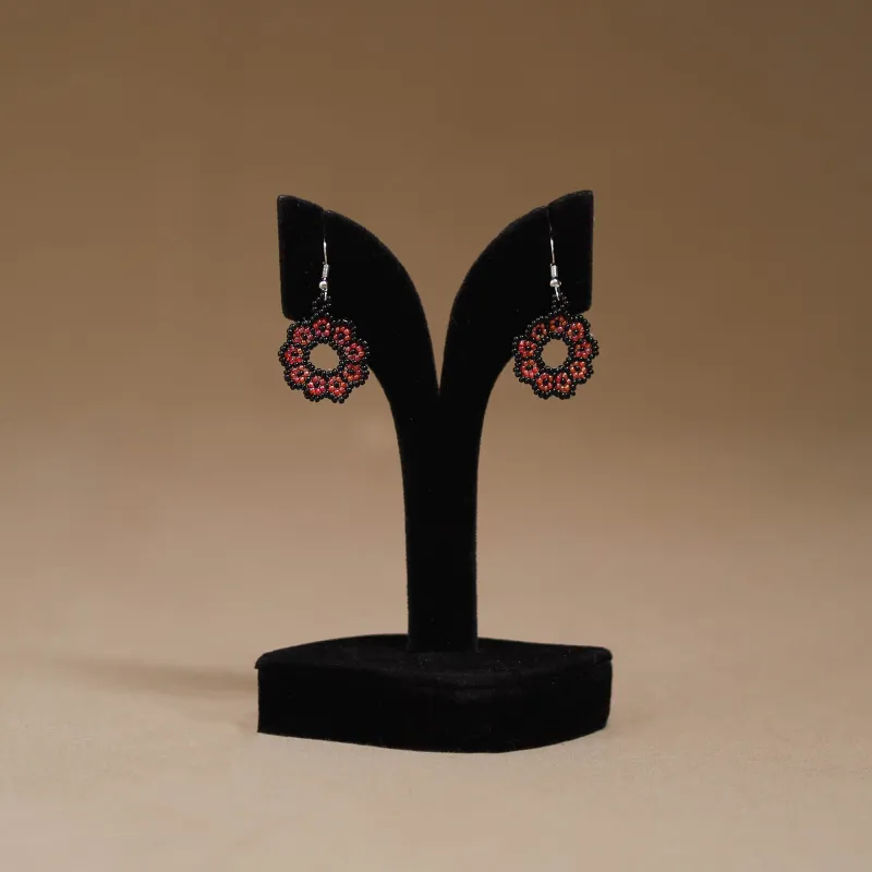 Black - Handmade Beadwork Earrings 51 made by Itokri