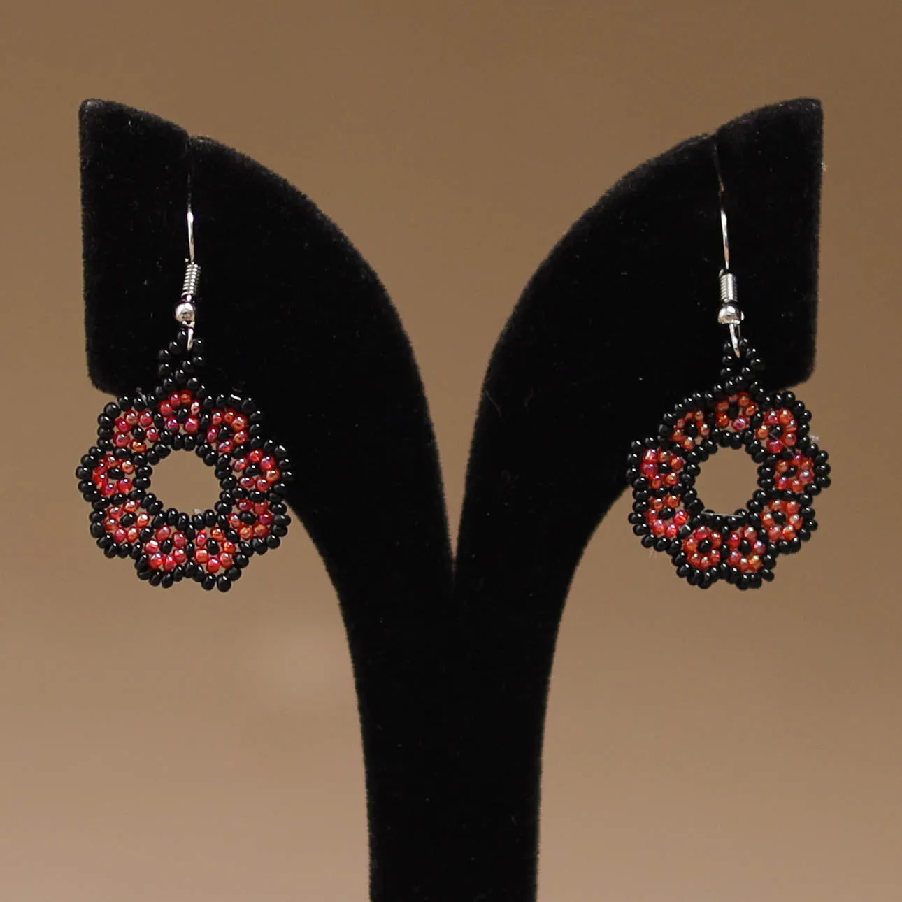 Black - Handmade Beadwork Earrings 51 sold by Itokri product image thumbnail 2
